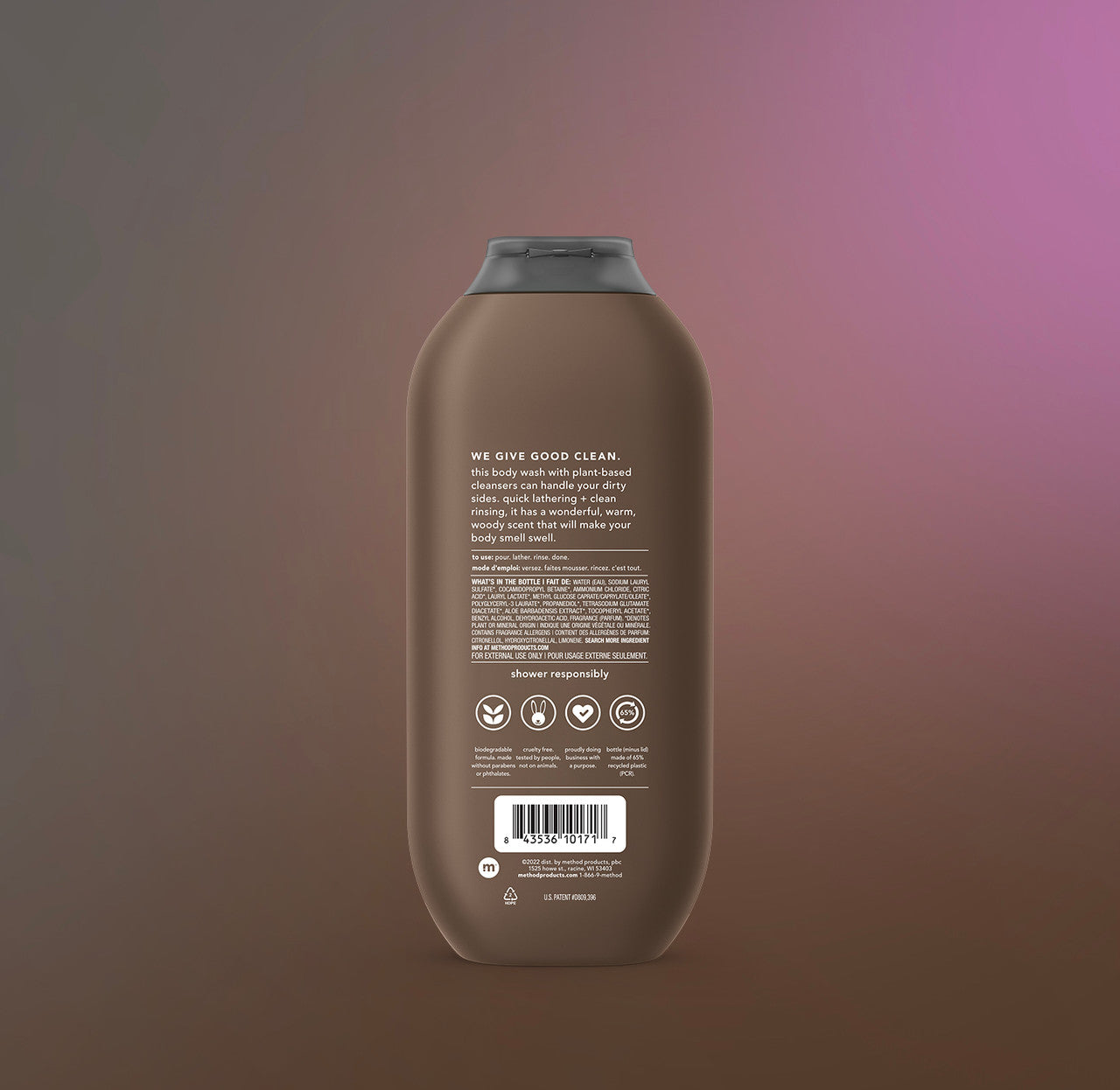 men body wash - sandalwood + vetiver. 18 fl oz - Image 3