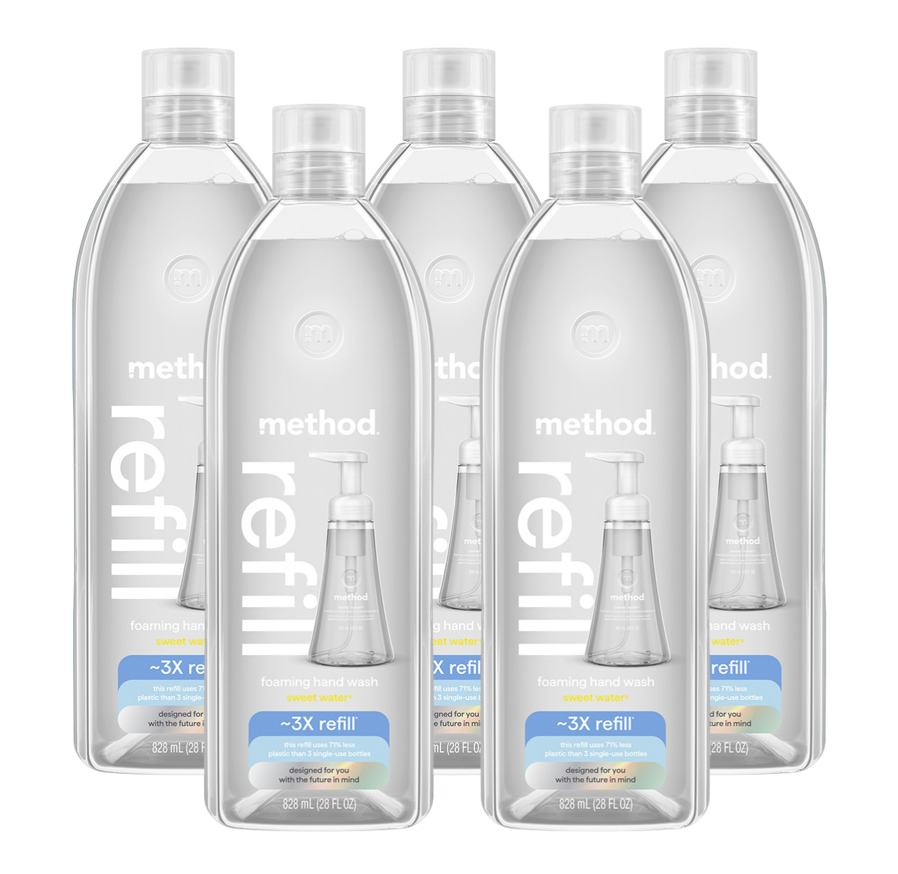 sweet water foaming hand wash refill 5-count bundle. 140 fl oz