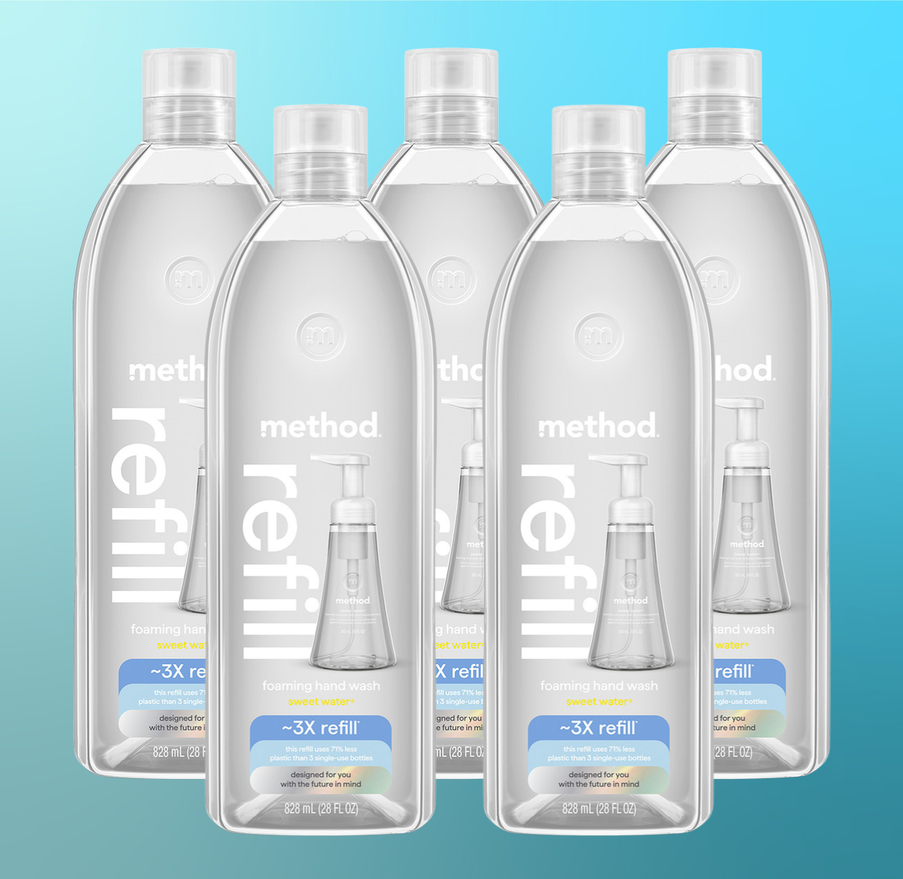 sweet water foaming hand wash refill 5-count bundle. 140 fl oz - Image 2