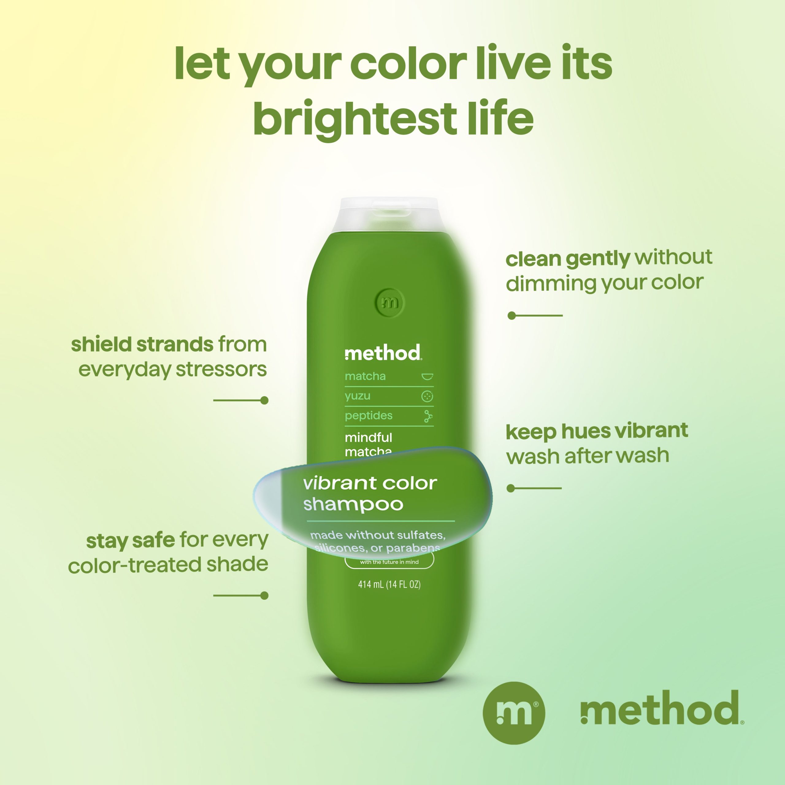 vibrant color shampoo - mindful matcha. 14 fl oz - Image 6