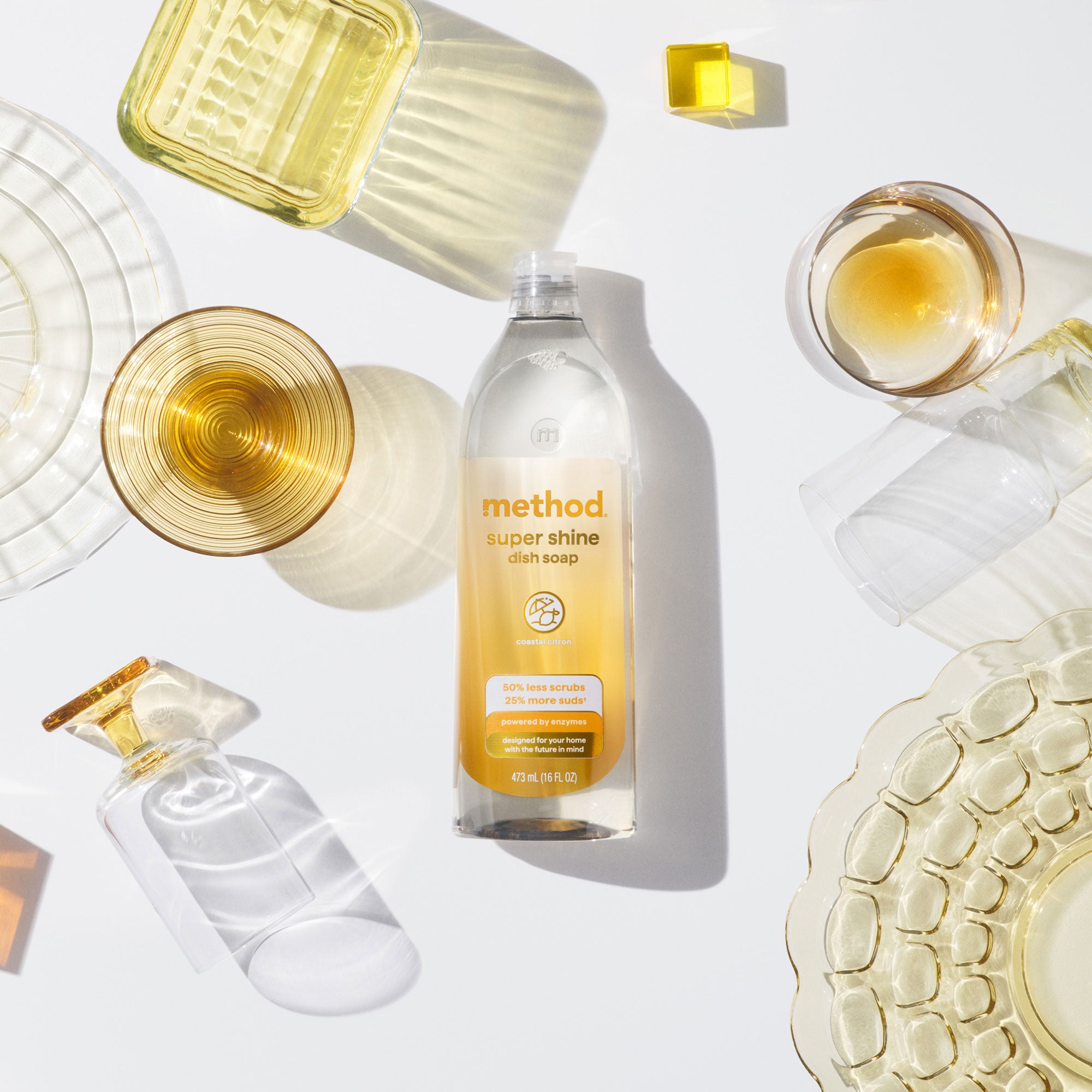 super shine liquid dish soap - coastal citron. 16 fl oz - Image 10