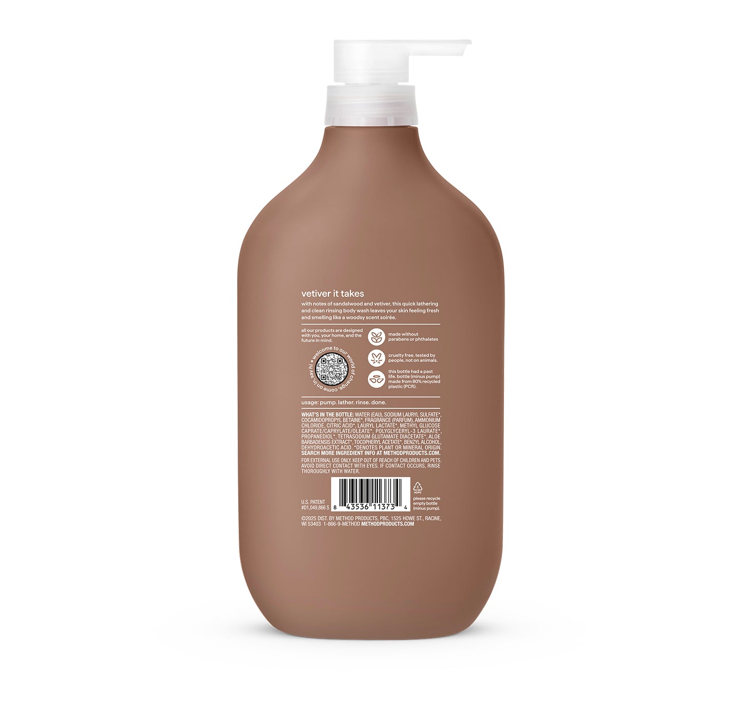 body wash - sandalwood + vetiver. 28 fl oz - Image 4