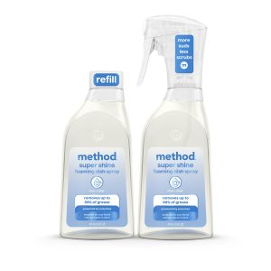 super shine foaming dish spray starter set - free + clear. 32 fl oz