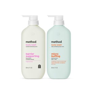 soft radiance barrier supporting + micro buffing body wash tonic bundle. 34 fl oz