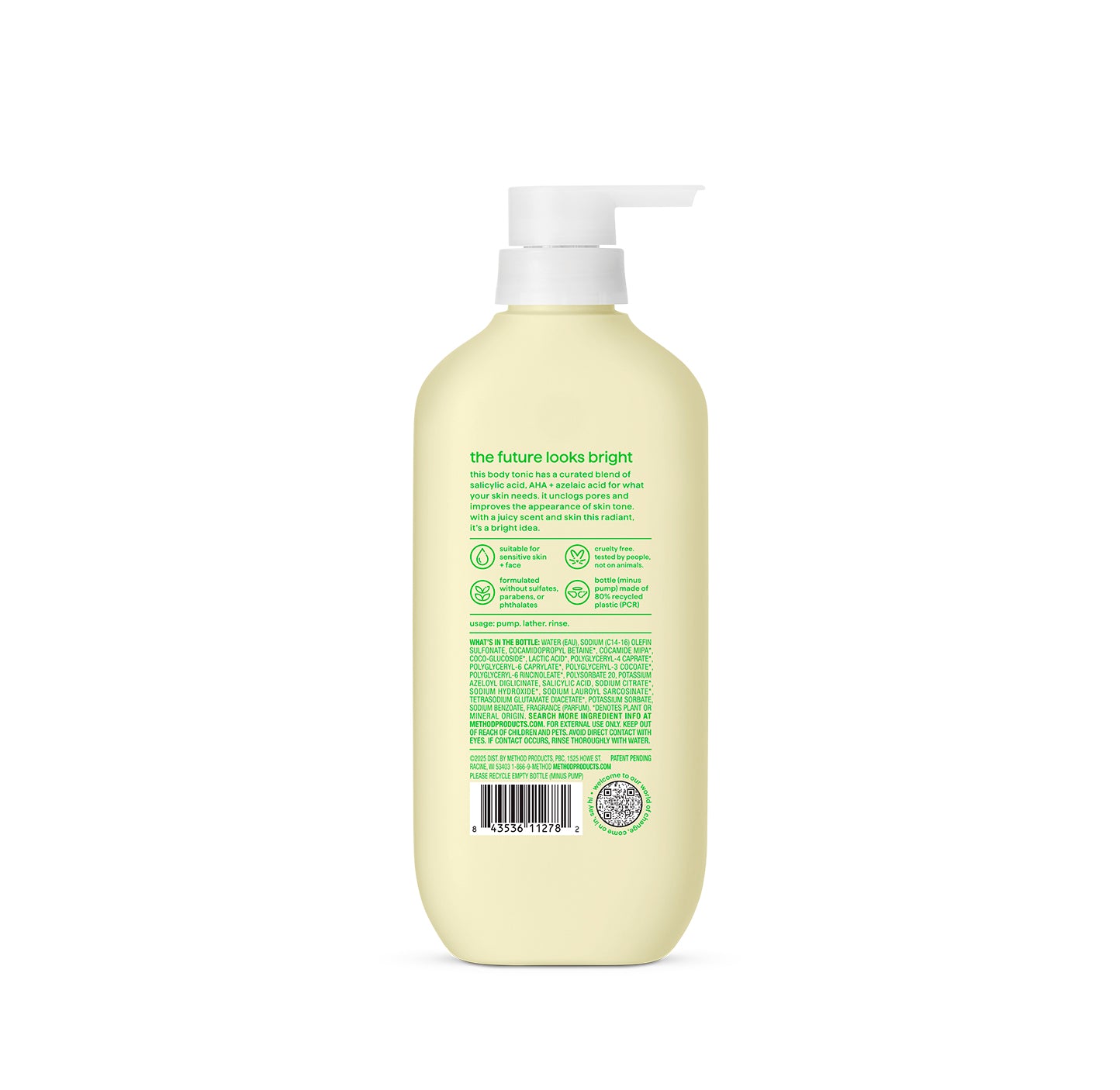body wash tonic - skin clarifying. salicylic acid. AHA + azelaic acid. 17 fl oz - Image 3