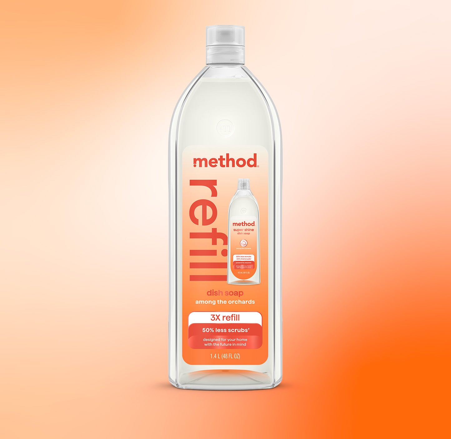 super shine liquid dish soap refill - among the orchards. 48 fl oz - Image 2