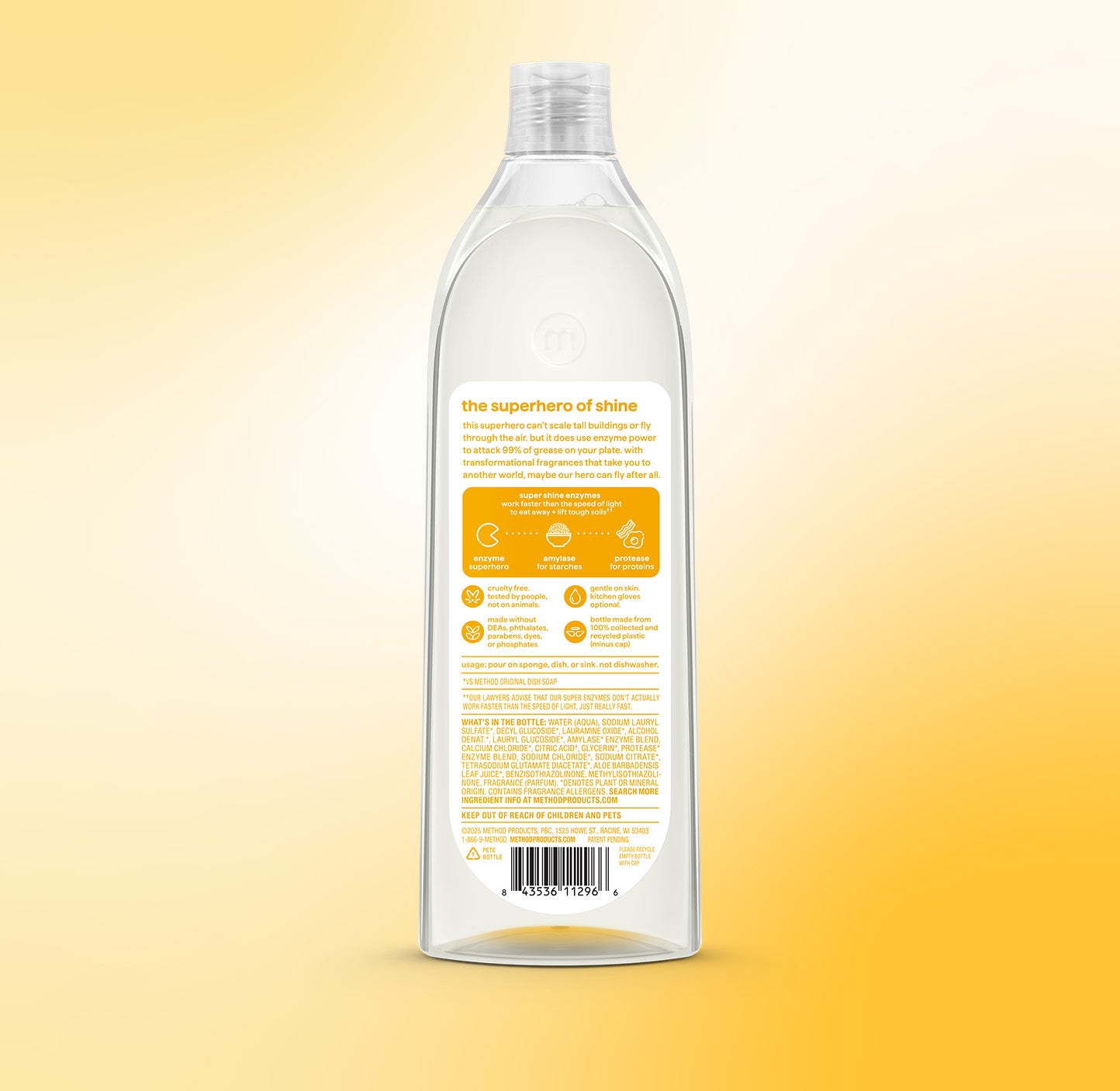 super shine liquid dish soap - coastal citron. 16 fl oz - Image 3