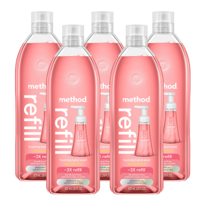 pink grapefruit foaming hand wash refill 5-count bundle. 140 fl oz