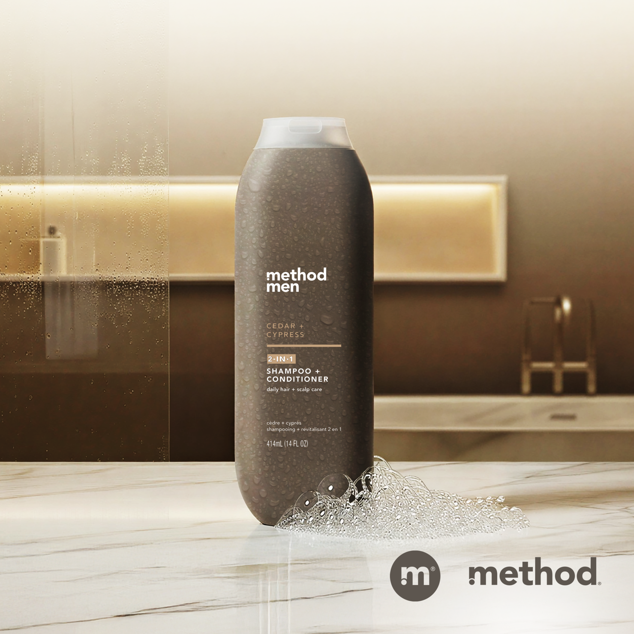 men 2-in-1 shampoo + conditioner - cedar + cypress. 14 fl oz - Image 11