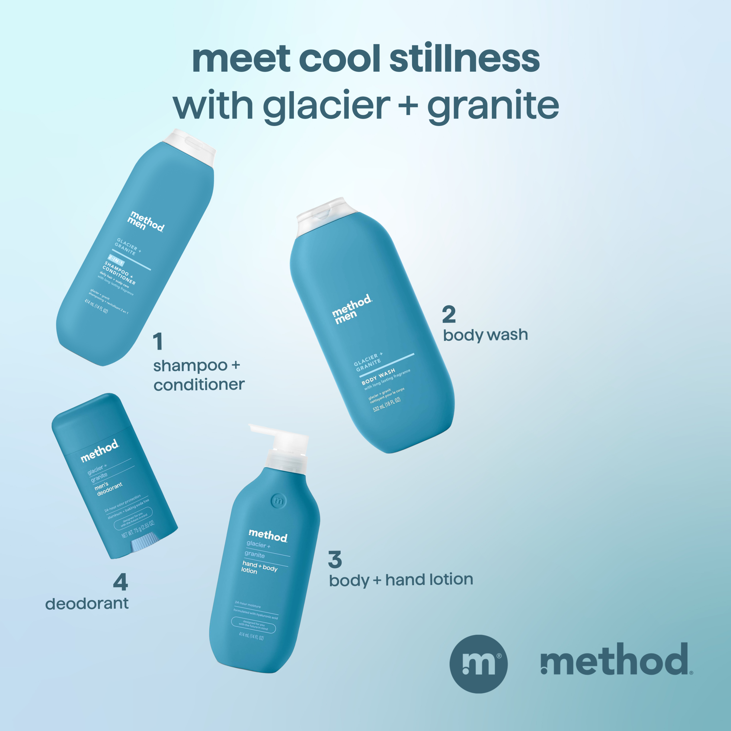 men 2-in-1 shampoo + conditioner - glacier + granite. 14 fl oz - Image 10