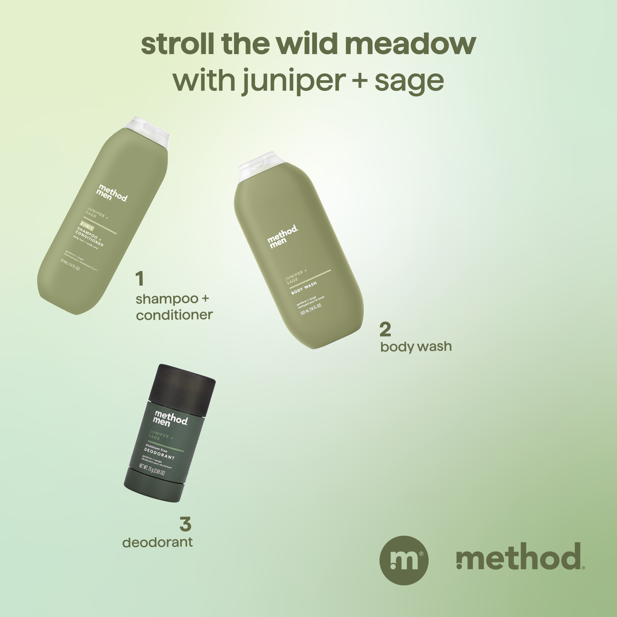 men 2-in-1 shampoo + conditioner - juniper + sage. 14 fl oz - Image 9