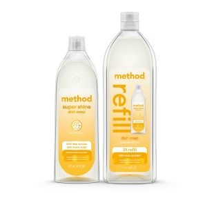 super shine liquid dish soap starter set - coastal citron. 64 fl oz