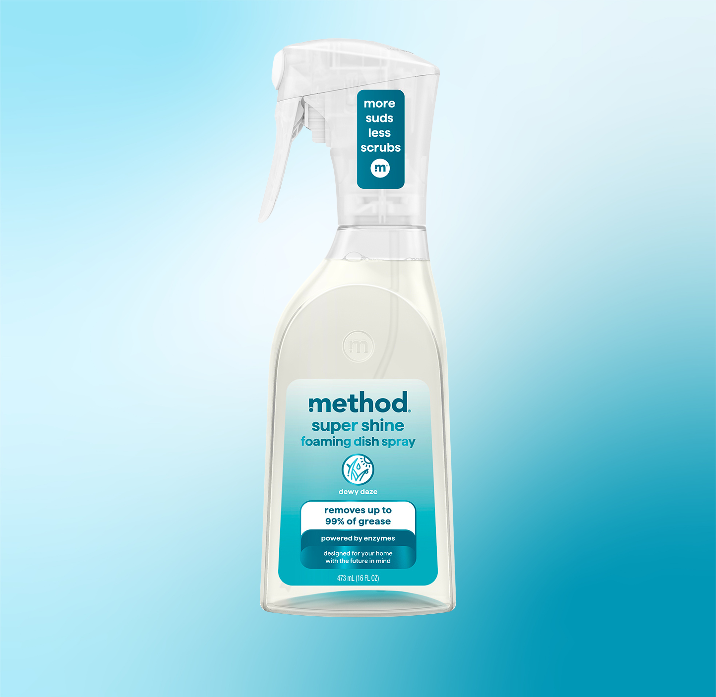 super shine foaming dish spray - dewy daze. 16 fl oz - Image 2