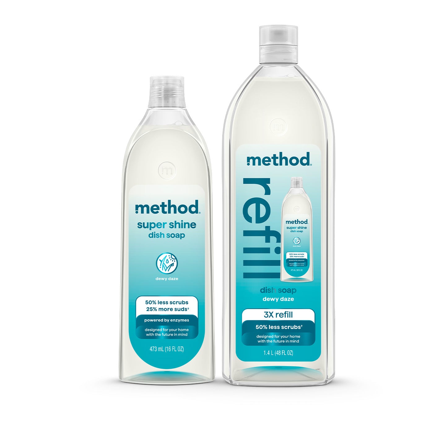 super shine liquid dish soap starter set - dewy daze. 64 fl oz