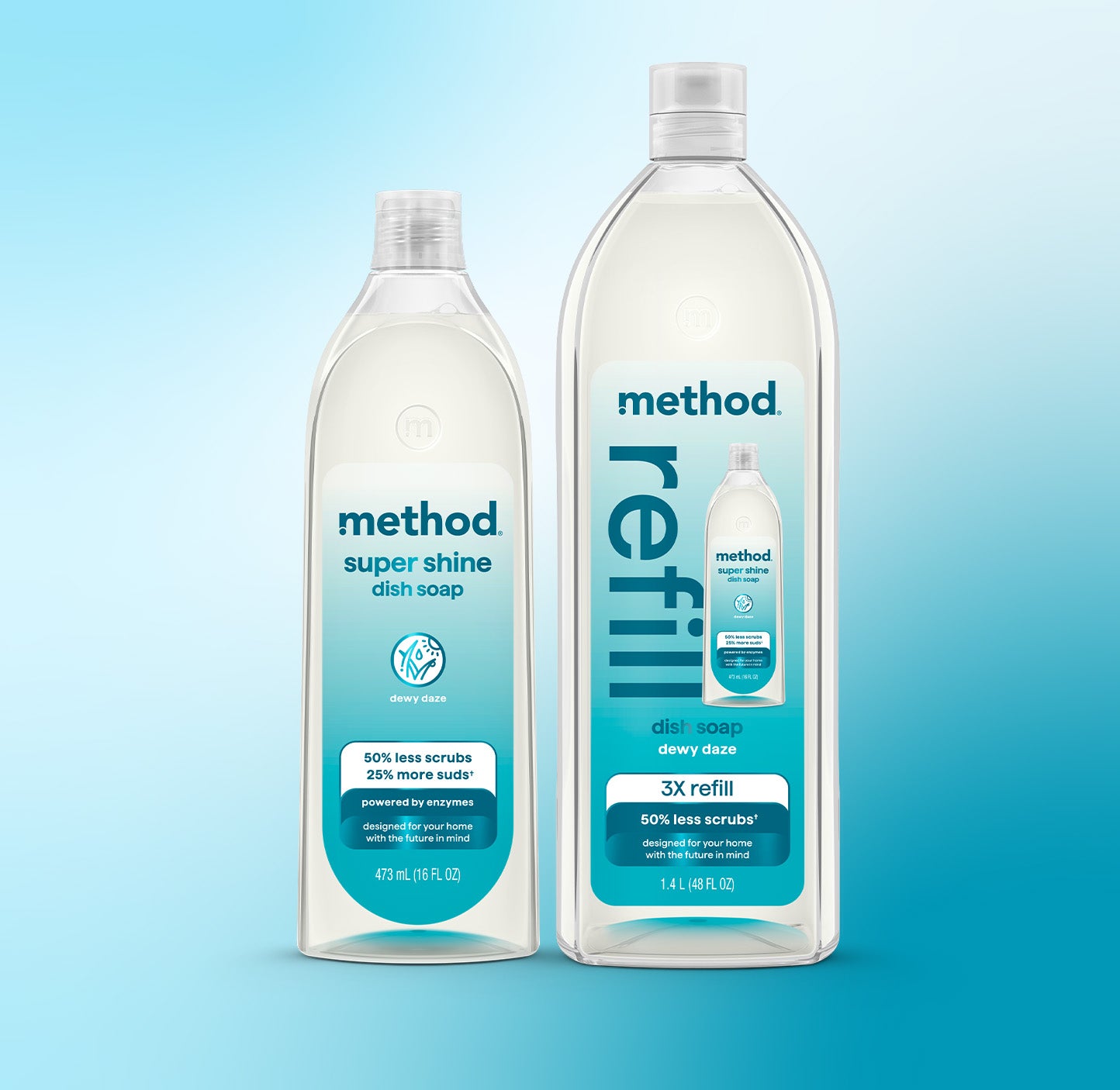 super shine liquid dish soap starter set - dewy daze. 64 fl oz - Image 2