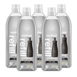 vetiver + amber foaming hand wash refill 5-count bundle. 140 fl oz